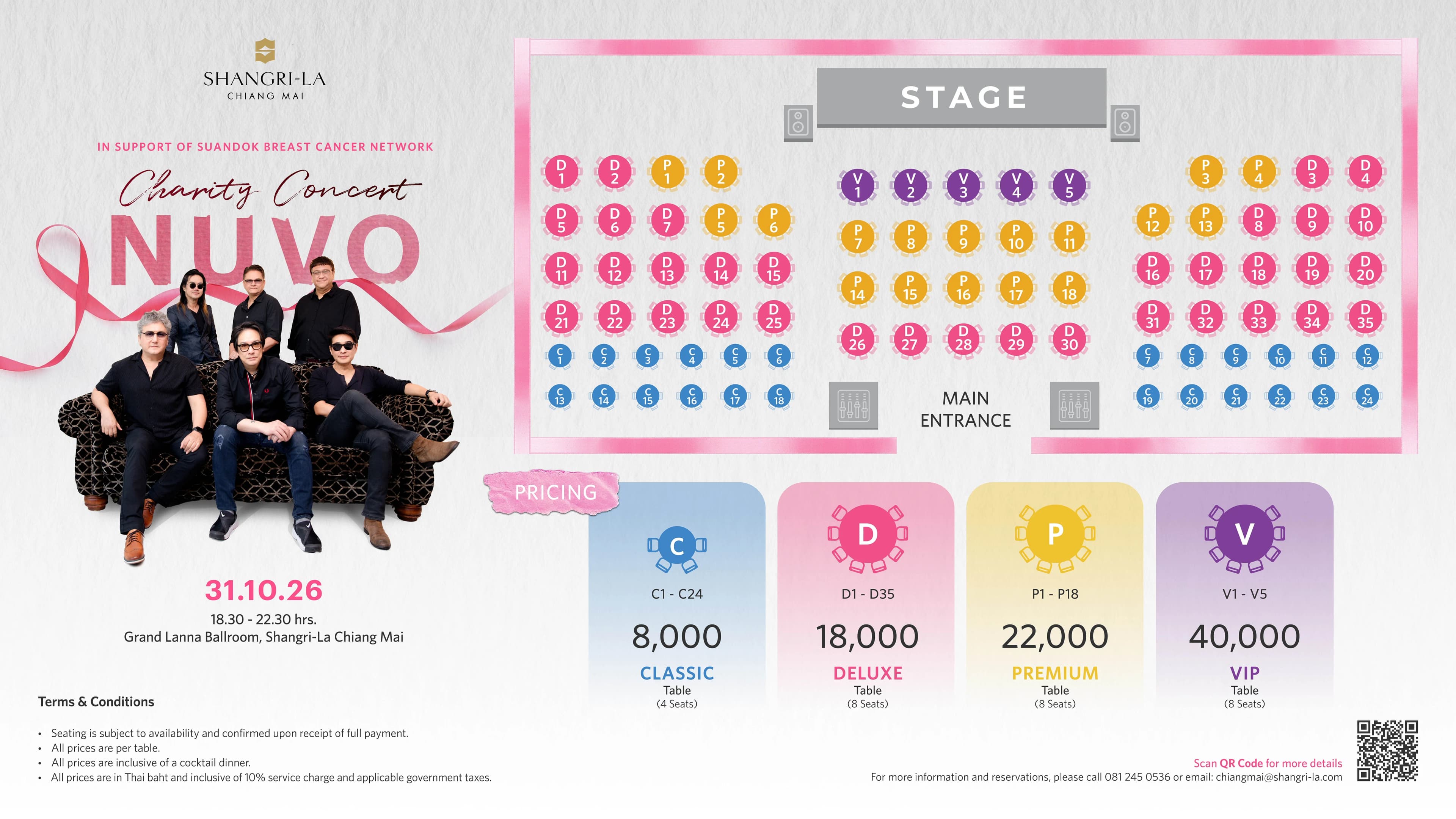 Shangri-La Experience Seating and Prices